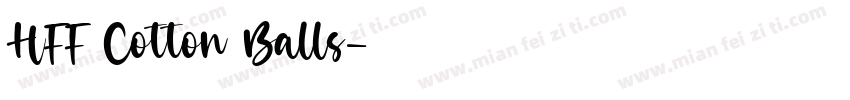HFF Cotton Balls字体转换